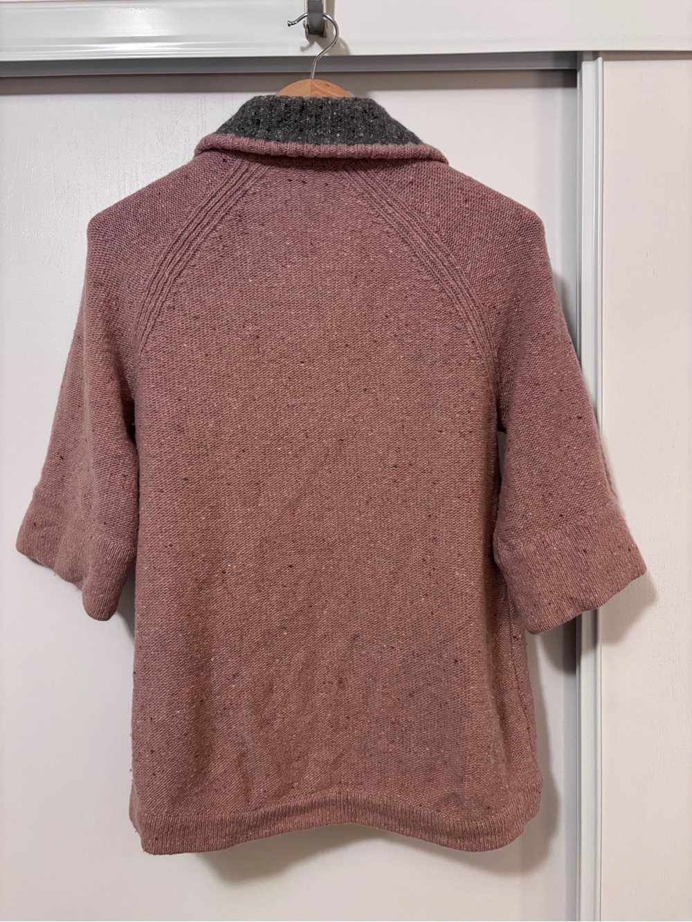 Margaret O’Leary Cottagecore Cardigan Size Medium Twee Quiet Luxury Wide Collar - Picture 3 of 12